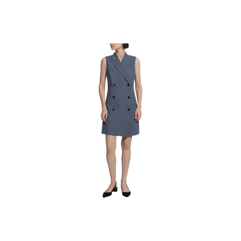 THEORY Sleeveless Dresses Women's Blue Gray-1