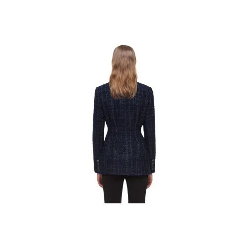 Self portrait Jackets & Coats Women's Blue Plaid