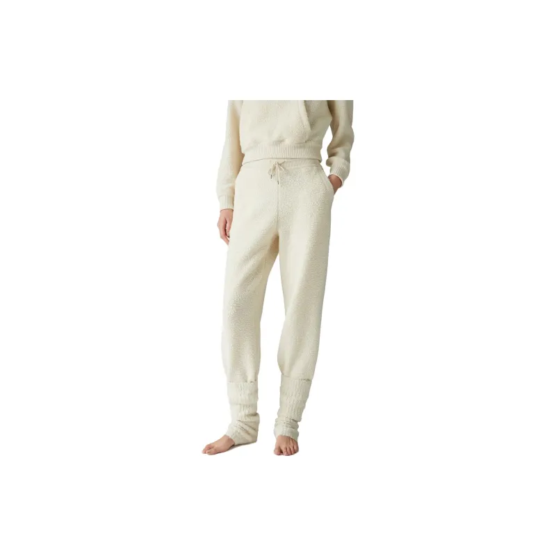 Loro Piana Knitted Sports Pants Women's Creamy Almond-4