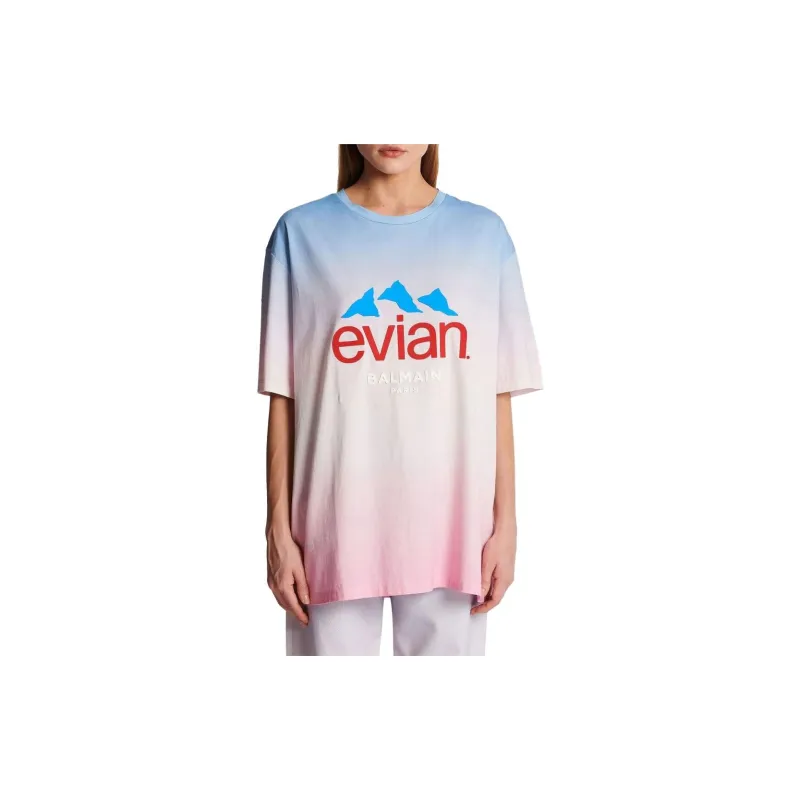 BALMAIN X Evian Gradient T Shirt 'Blue/Pale Pink/Pink/Multicolor'-1