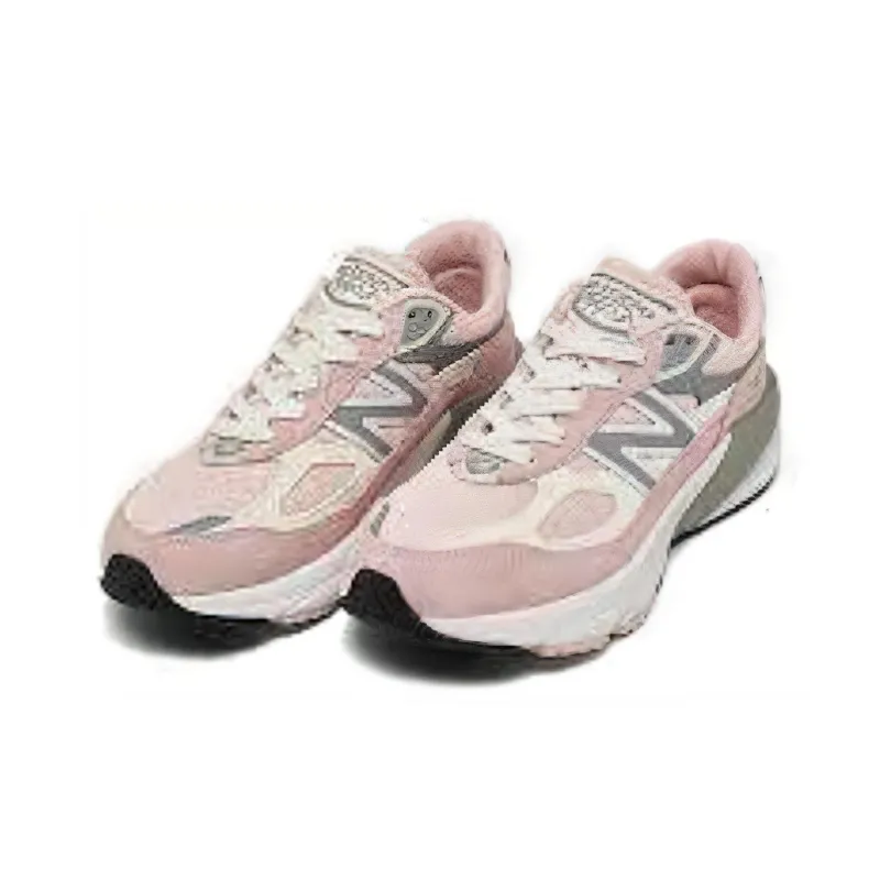 New Balance NB 990 V6 Abrasion Resistant Low Top Kids' Running Shoes Pink White Teenagers-2