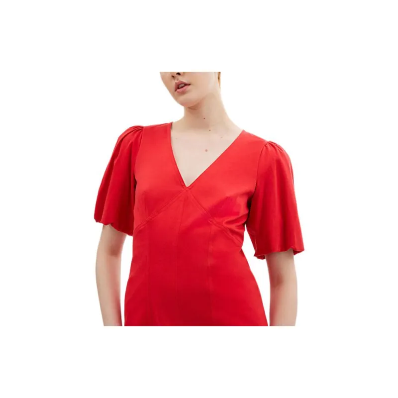COACH SS24 Short Sleeved Dresses Women's Red-3