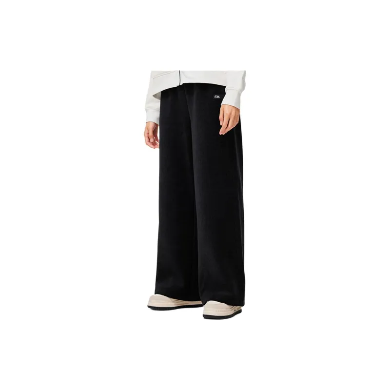 LiNing Sports Trend Series Knitted Sports Pants Women's Black-2