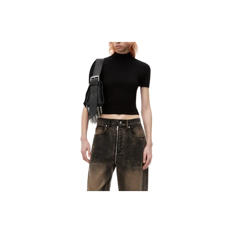 Alexander Wang Mock Neck Short Sleeved Top-3