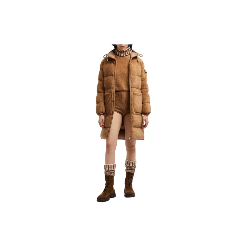 Moncler Belcastel Teddy Long Down Coat-3