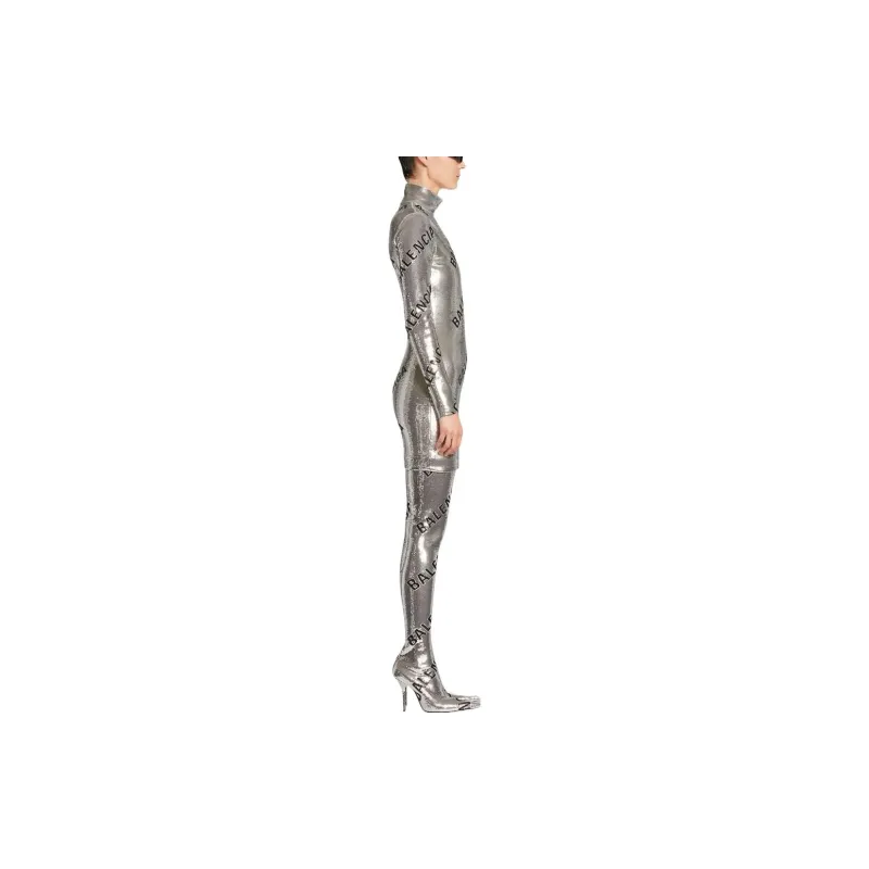 Balenciaga Long-Sleeved Dresses Women's Silver-2