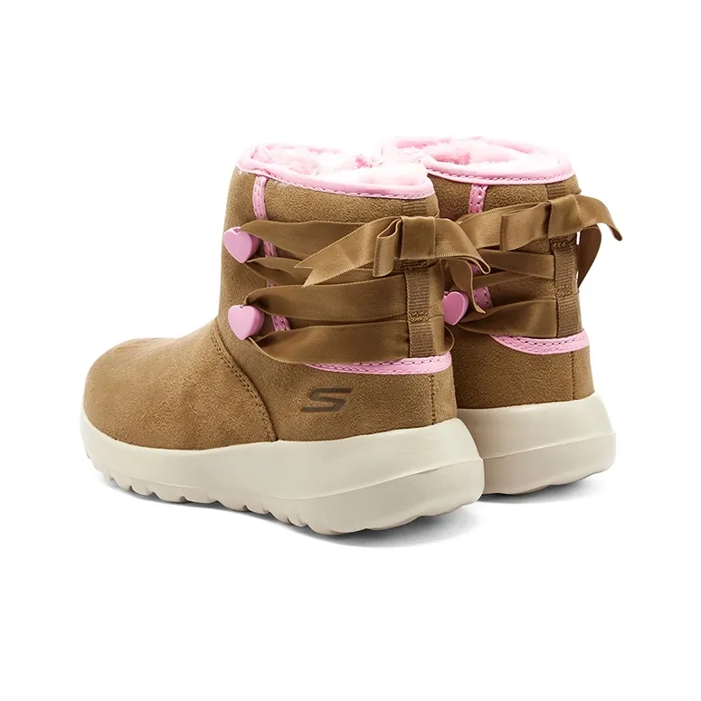 Skechers Cushioned Wear-Resistant Breathable Warm Low Shaft Kids' Boots Brown Teenagers-4
