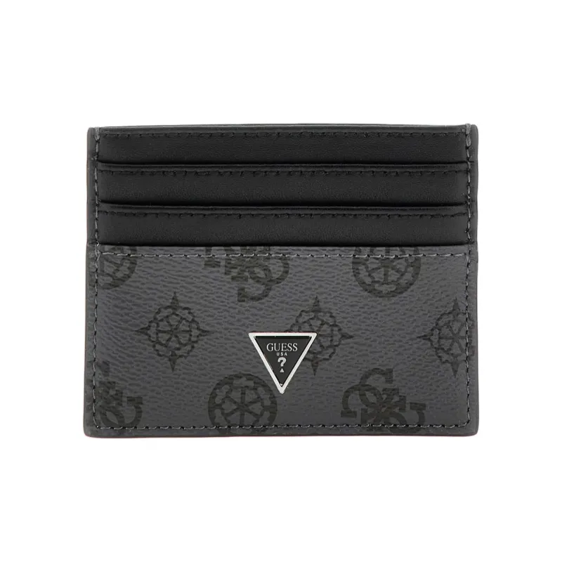 GUESS Genuine Leather Card Holder Men's Black-0