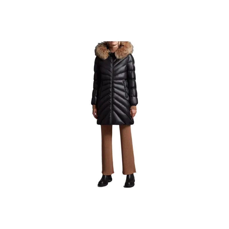 Moncler Chandre Zip Up Long Puffer Coat-1