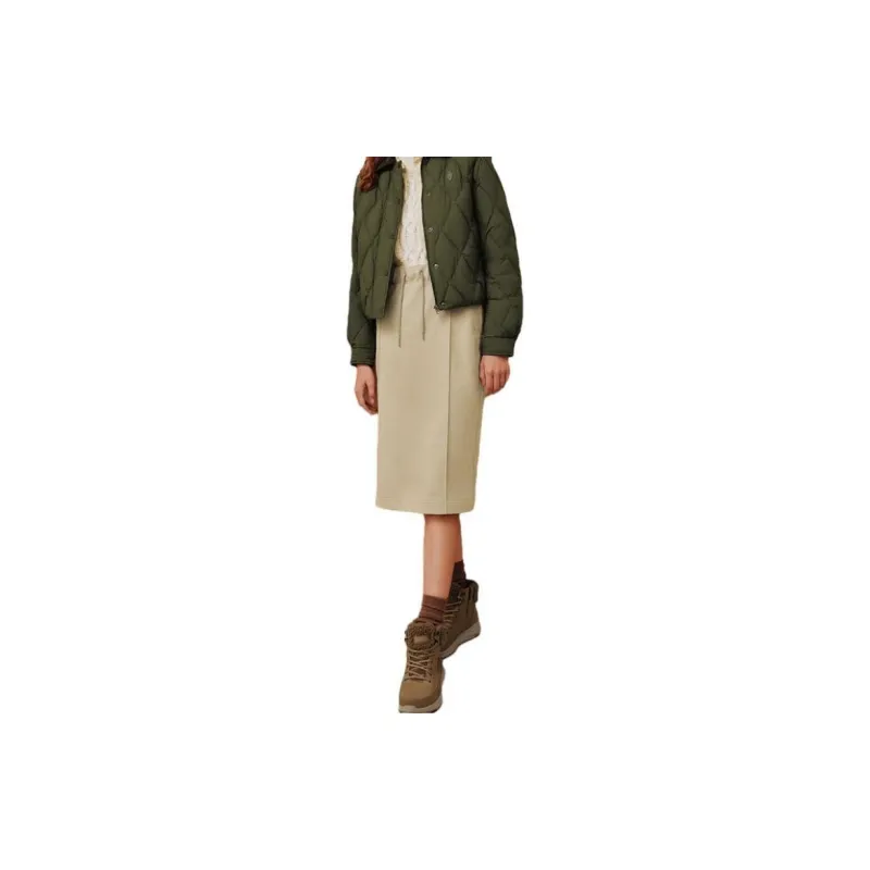 Skechers Knit Long Skirt Women's Beige Brown-3
