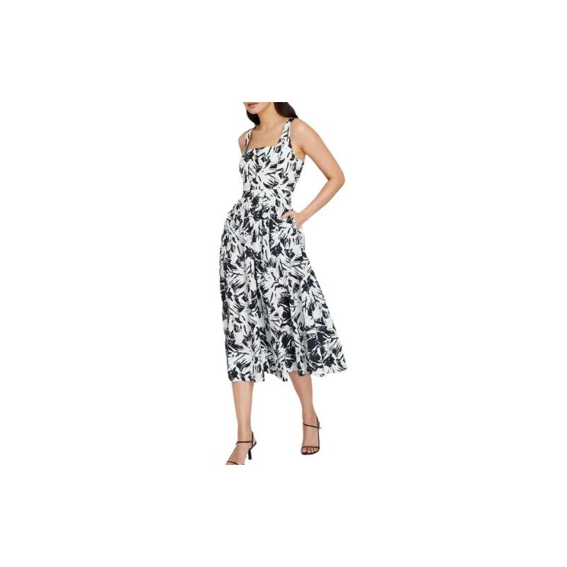 CLUB MONACO Sleeveless Dress Women's Black White-3
