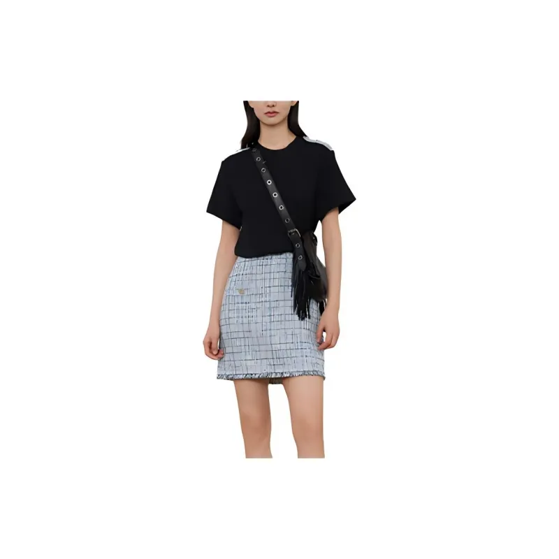 Maje Short Sleeved Dresses Women's Light Blue-1