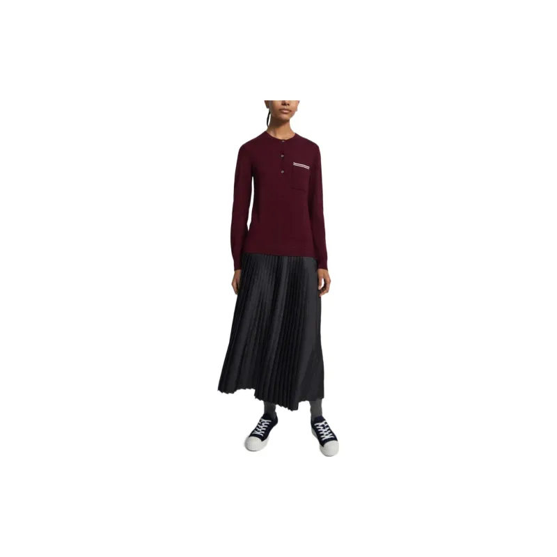 THEORY Long-Sleeved Dresses Women's Red-1