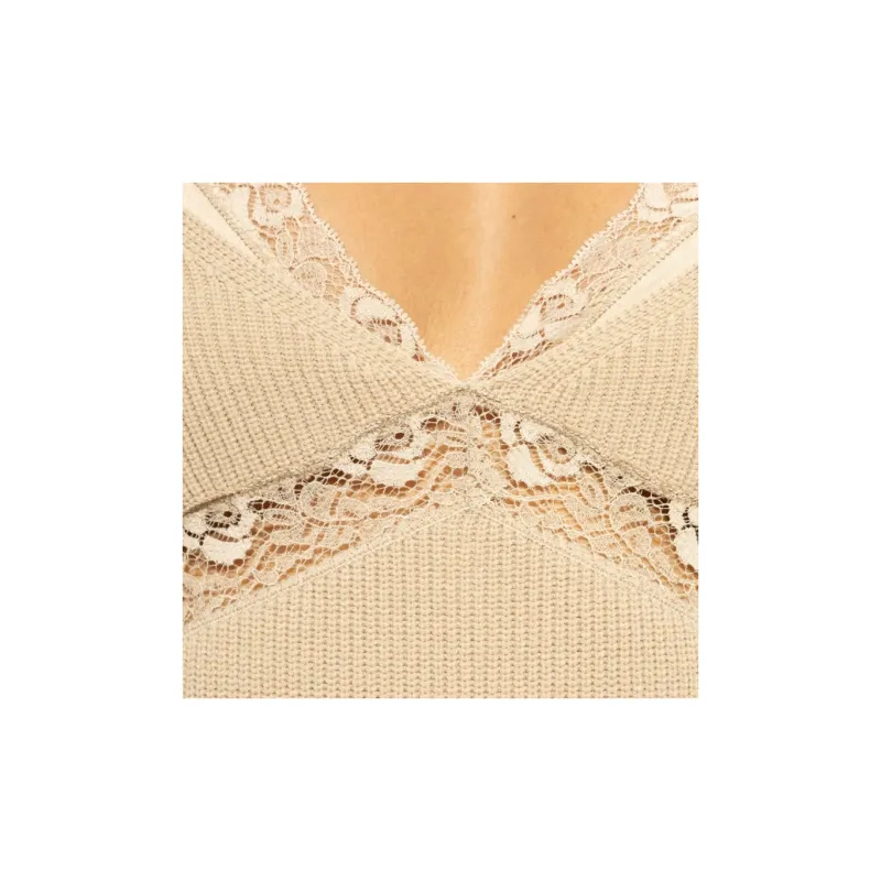 Blumarine Ribbed Knit V Neck Sweater-4