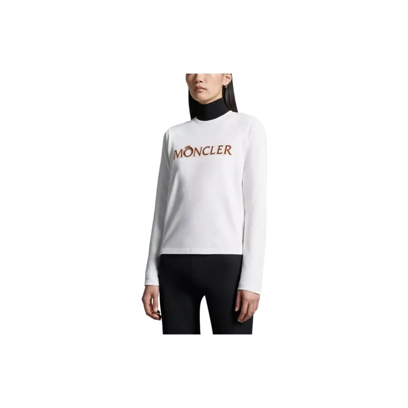 Moncler Flocked logo Long sleeve T shirt-2