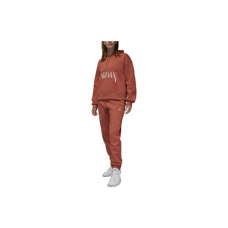 Jordan Brooklyn Fleece Knitted Sports Pants Women's Orange-2
