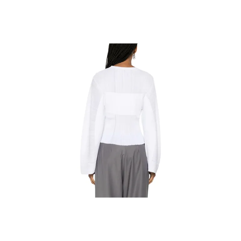 Stella McCartney Fine knit Plissé effect Top-2