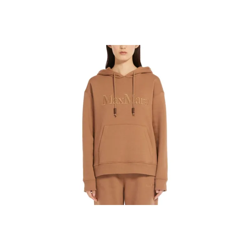 MaxMara Logo Embroidered Drawstring Hoodie-5