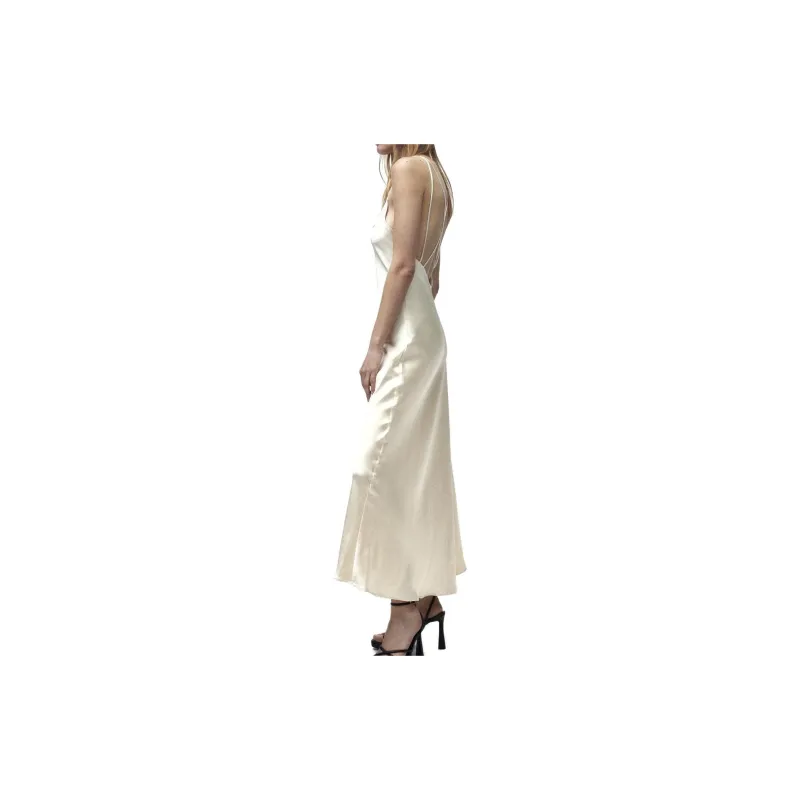 ZARA Slip Dresses Women's Champagne-4