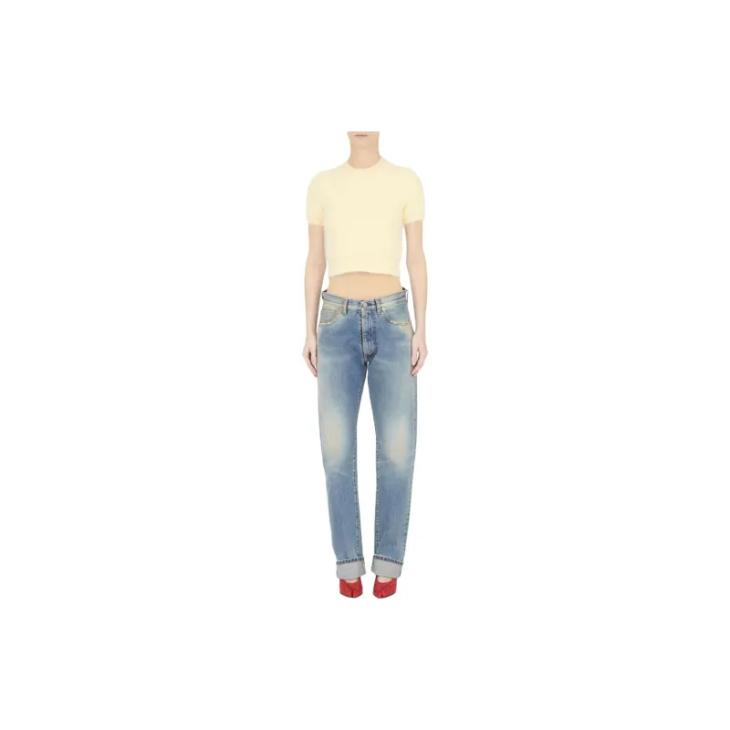 Maison Margiela Brushed Ribbed Crewneck T Shirt-4