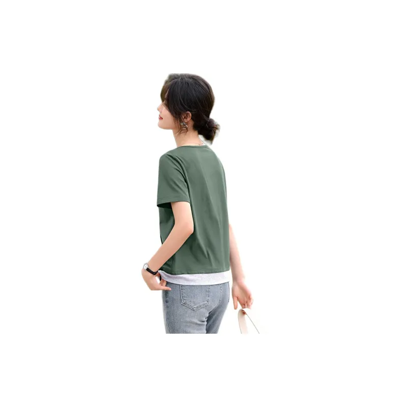 XWI T Shirt Women's Olive Green-2