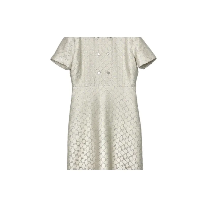 GUCCI Short-Sleeved Dresses Women's White-4