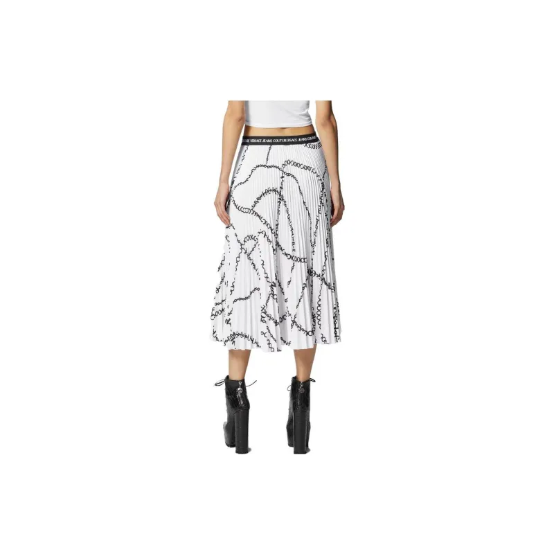 VERSACE Casual Long Skirts Women's White-3