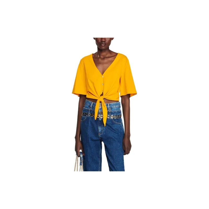 Sandro T Shirts Women's Orange-1
