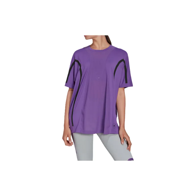 Adidas Stella McCartney Regular T Shirt Women's Bright Purple/White-3