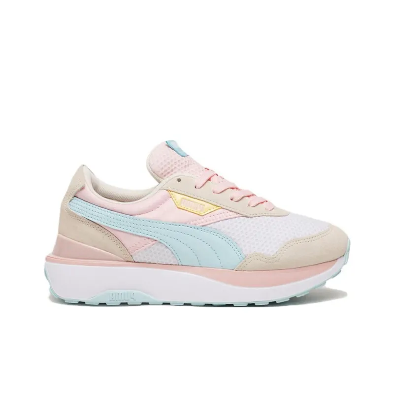 PUMA Cruise Rider Peony Cushioning Lightweight Kids Lifestyle Shoes Pink Blue Teenagers-1