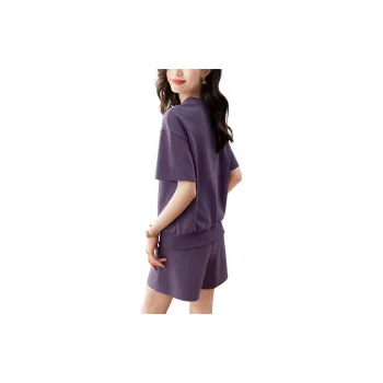 Mo Han Yi Mei Casual Suit Women's Dark Purple