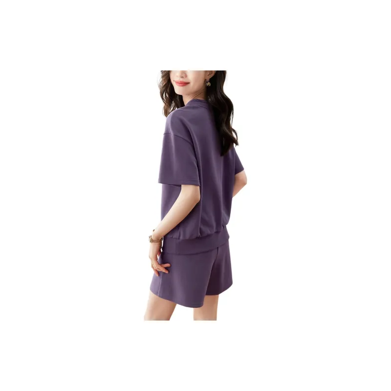 Mo Han Yi Mei Casual Suit Women's Dark Purple-0