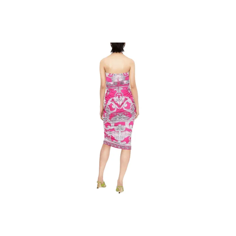 VERSACE Barocco print Cut out Midi Dress-2