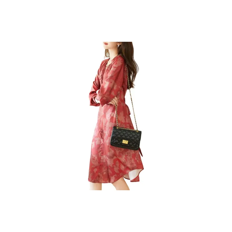 Dme Long Sleeved Dresses Women's Red-1