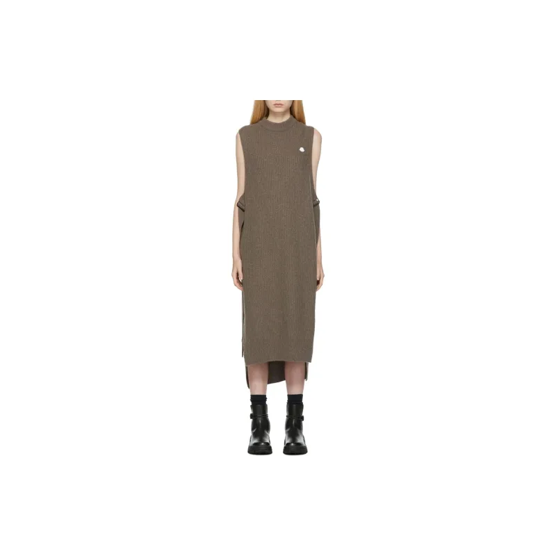 Moncler Sleeveless Dresses Women's Mud Brown-1