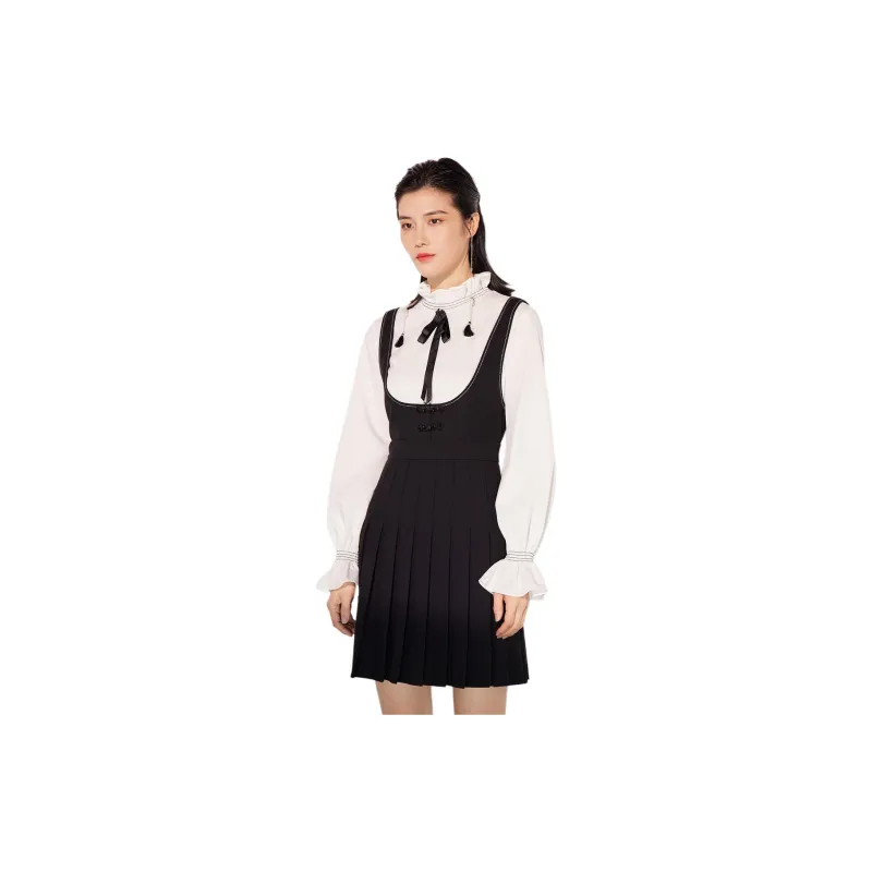BBLLUUEE Long Sleeved Dress Women's Ink Black-2