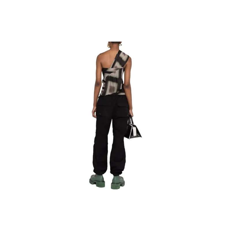 RICK OWENS Ombré effect Asymmetric Draped Top-2