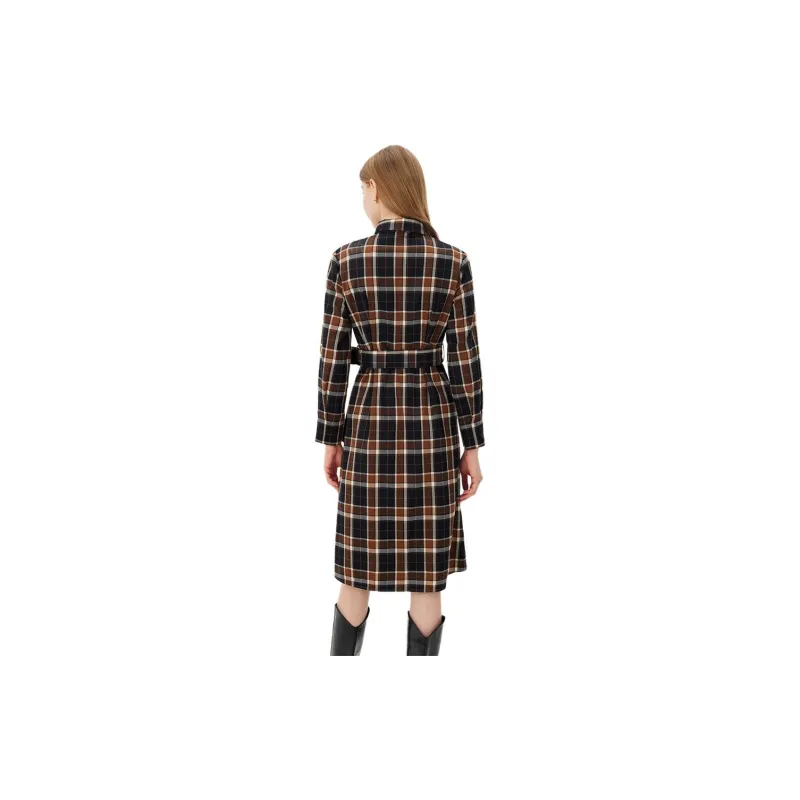 Hush Puppies Long Sleeved Dresses Women's Blue Camel-1