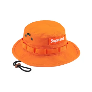 Supreme Cotton Bucket Hats Unisex Orange