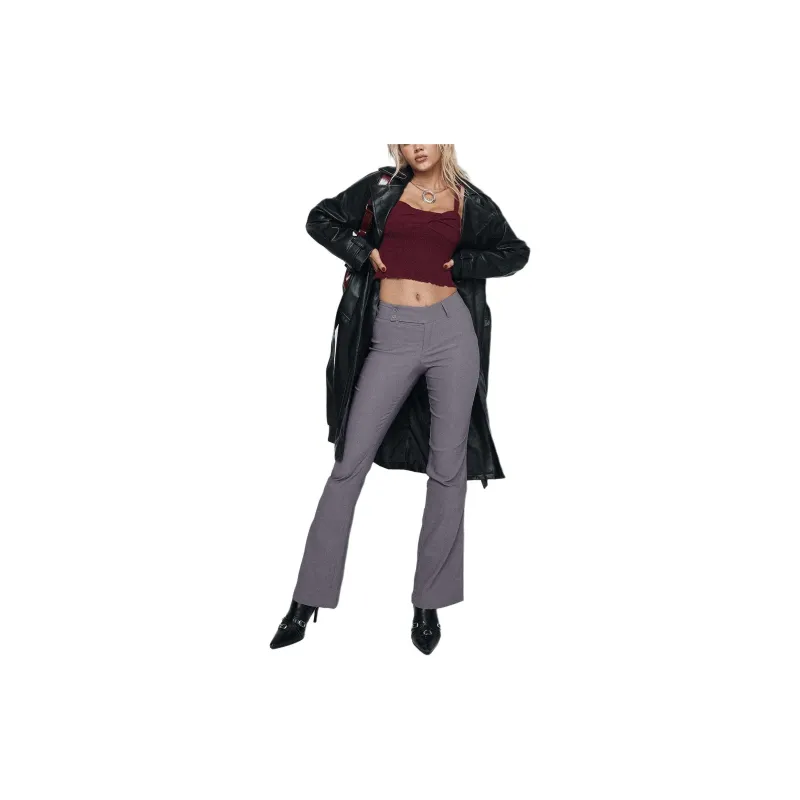 PRINCESS POLLY KINKIRK FLARED PANTS Casual Pants Women's GREY/Gray-1