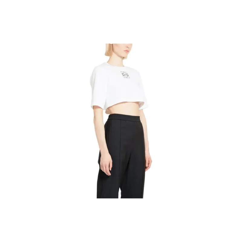 LOEWE Anagram Cropped T Shirt 'Pink'-4