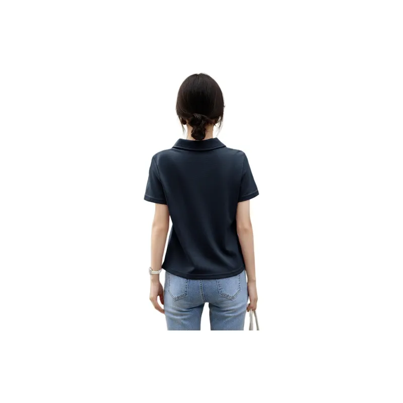 XWI T Shirts Women's Navy Blue-2