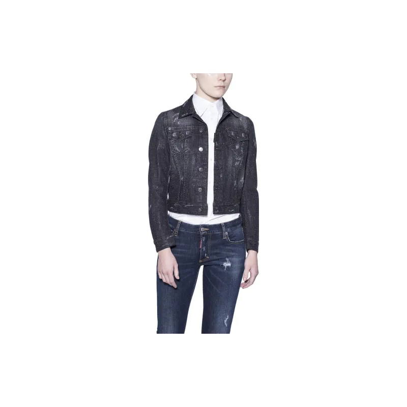 DSQUARED 2 Cropped Denim Jacekt-1