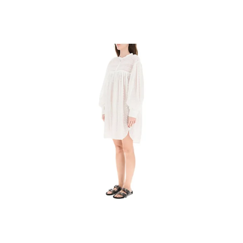 ISABEL MARANT Long-Sleeved Dresses Women's White-3