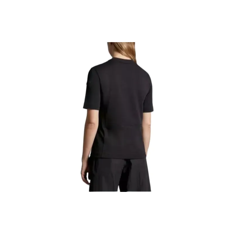 Moncler Embossed Logo T Shirt T Shirt Women's Black-2