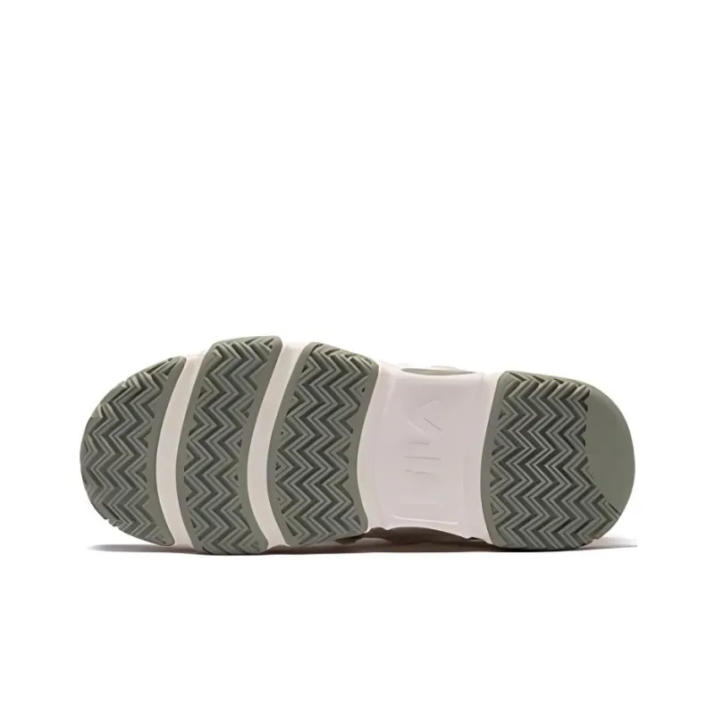 FILA FUSION BARRICADE Puffy Shoes Anti Slip Wear Resistant Low Top Casual Shoes Women's White Green-4