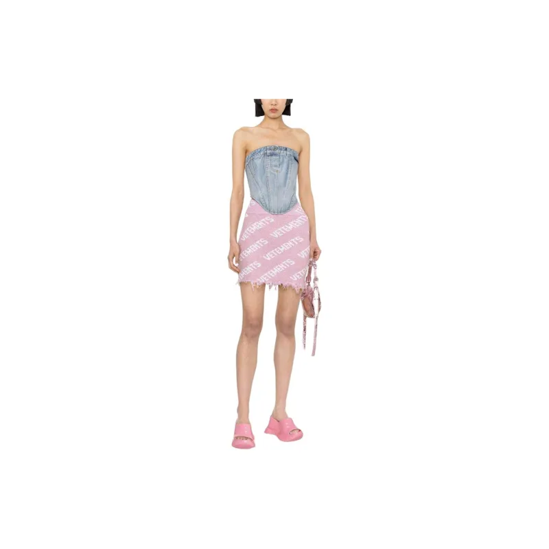 Vetements Sleeveless Denim Corset Top-2