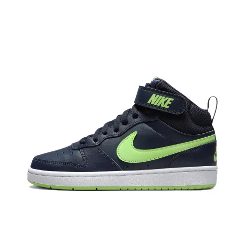 Nike Court Borough Mid 2 GS 'Dark Obsidian Lime Blast'