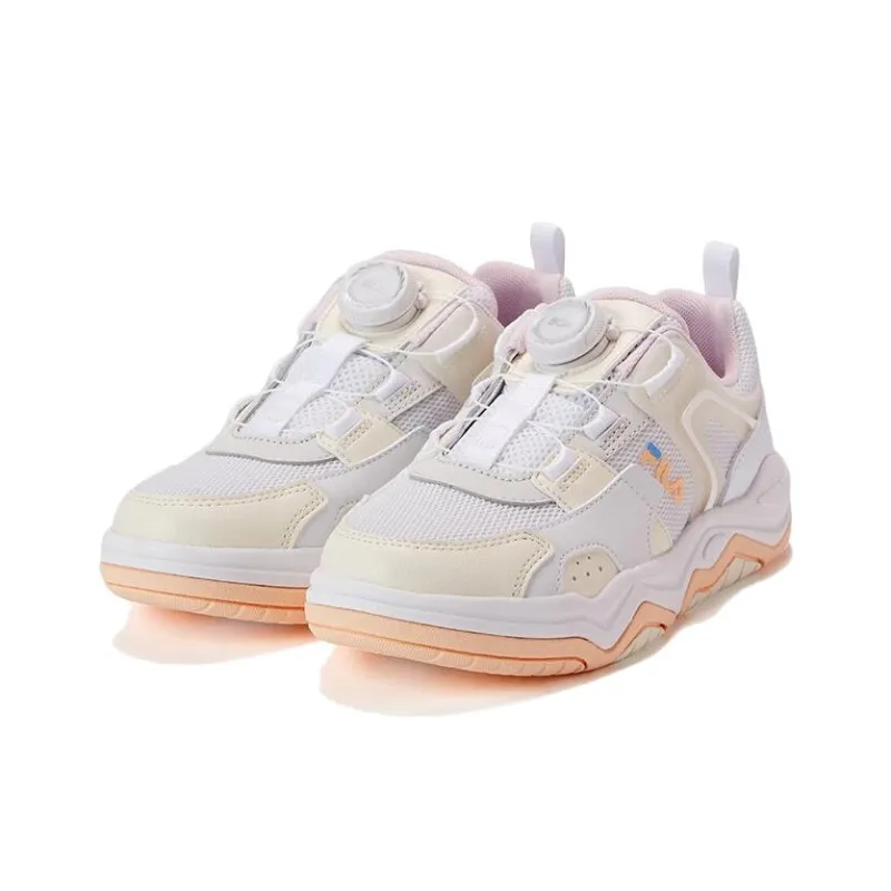 FILA KIDS Slip Resistant Kids' Skateboarding Shoes Pale Peach Thick Custard Teenagers-1