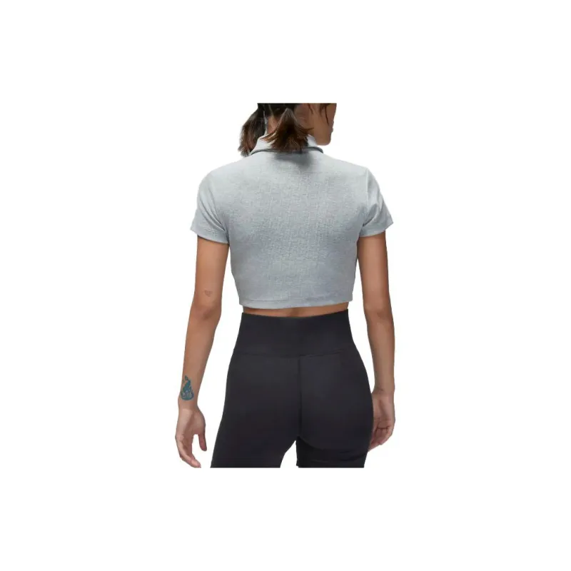 Jordan Crop Tops Women's Light Gray-3